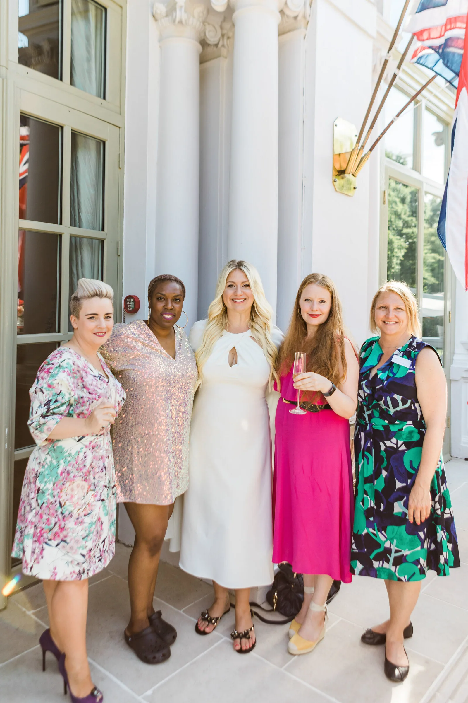 Emily Williams with guests at her London event